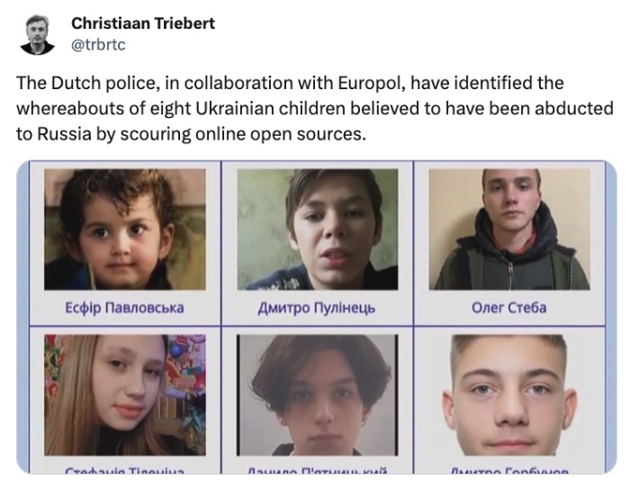 Hackathon at Europol to find Ukrainian children