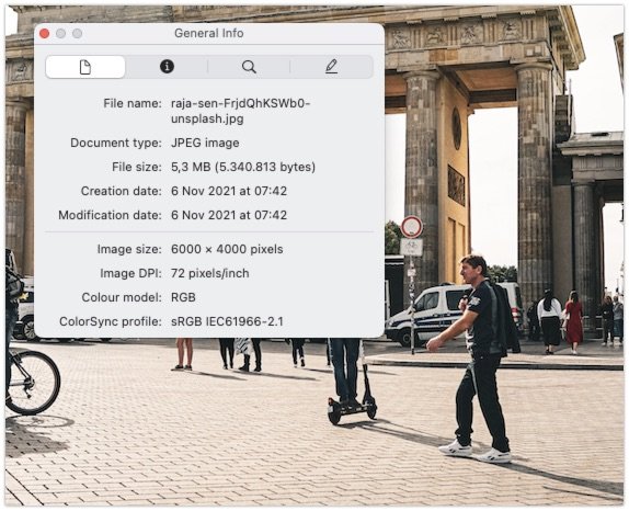 Reading Exif information on a Mac