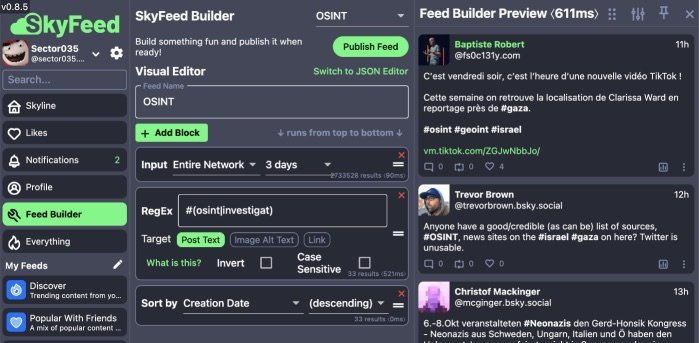 Building feeds for BlueSky