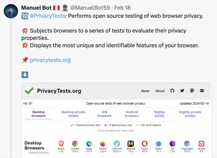 Manuel Bot talking anout browser privacy