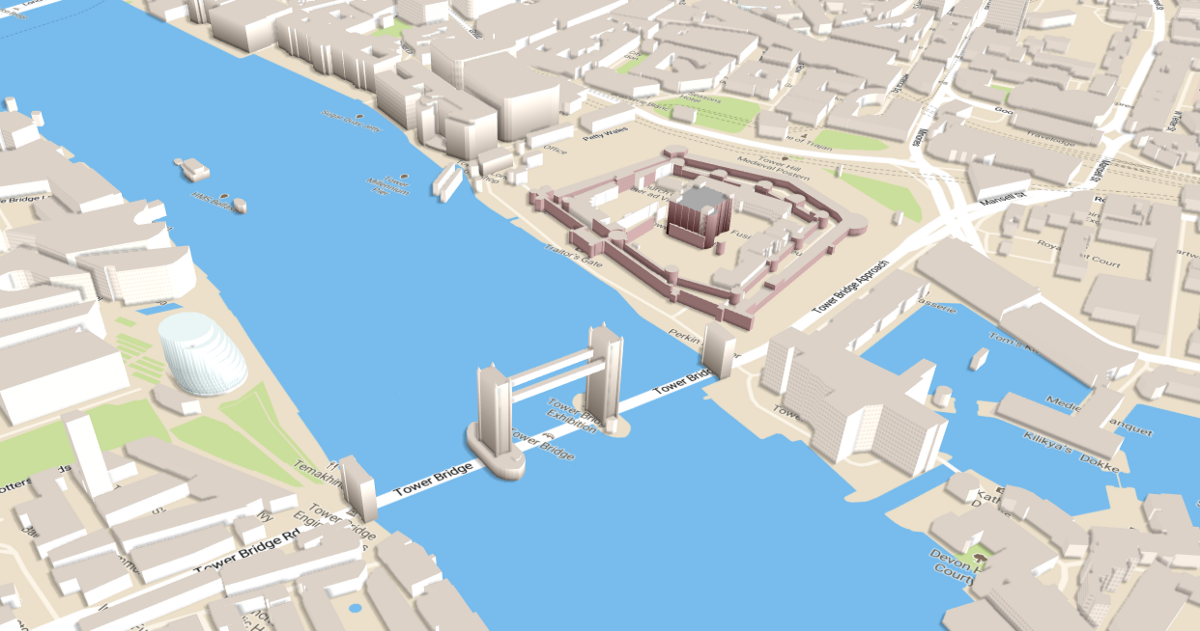 The level of detail in OSM maps