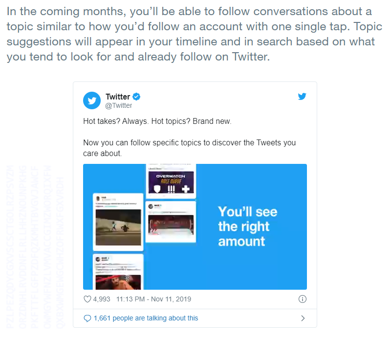 Twitter breaking the news about a new (or old?) feature