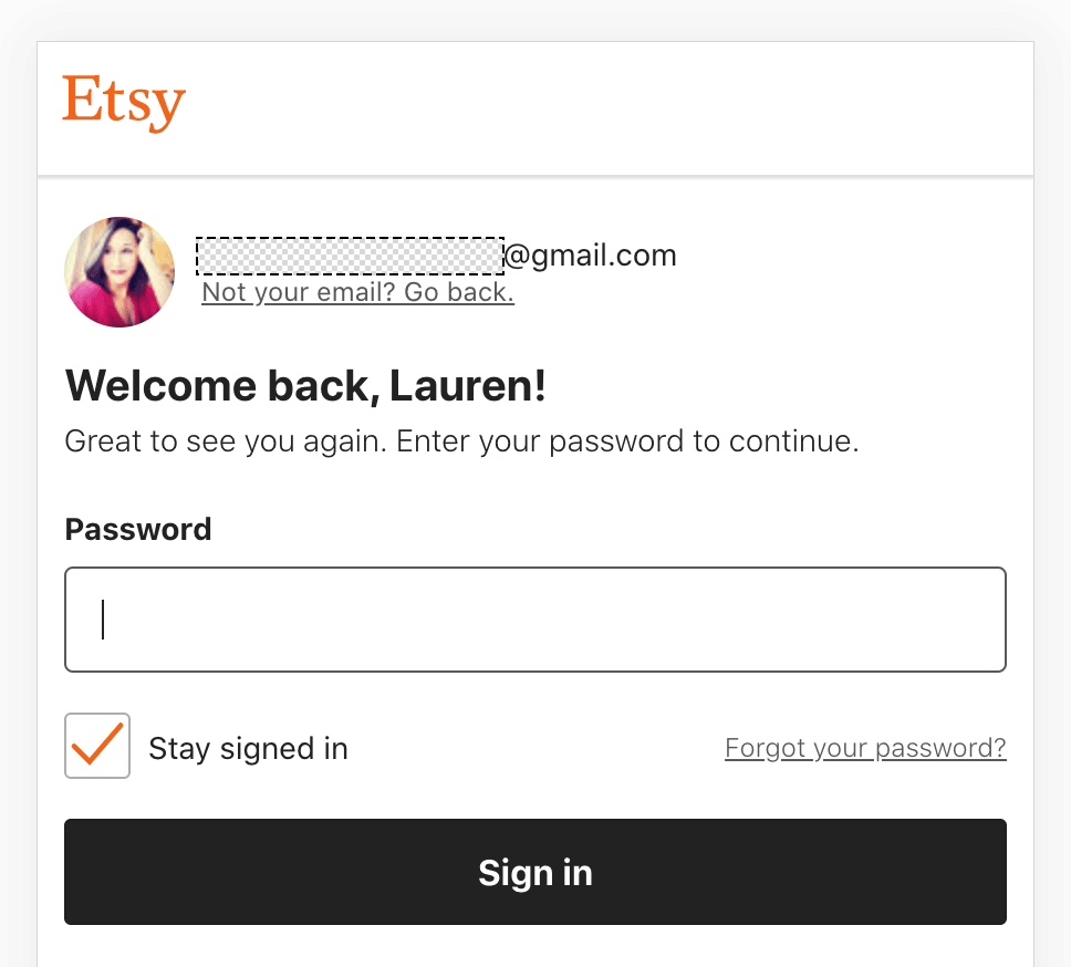 Finding names within Etsy