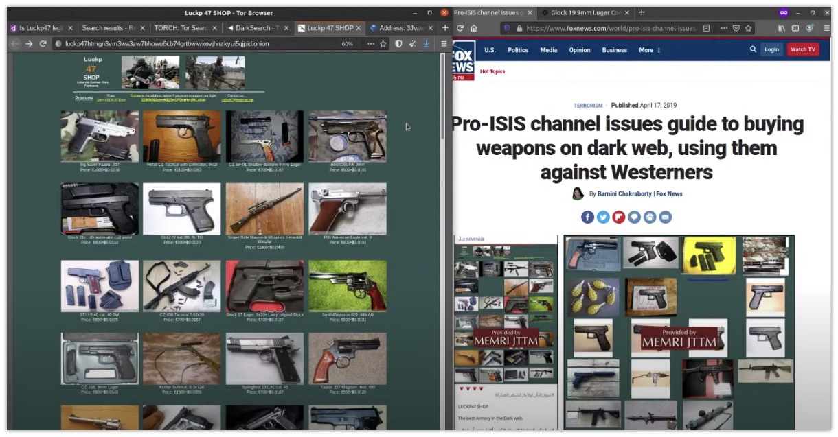 Diving into the dark web