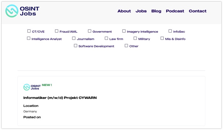 Searching for OSINT Jobs!
