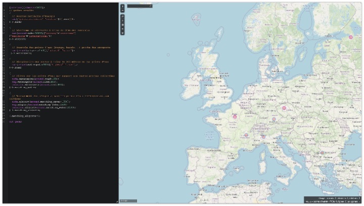 Filtering airports in Europe