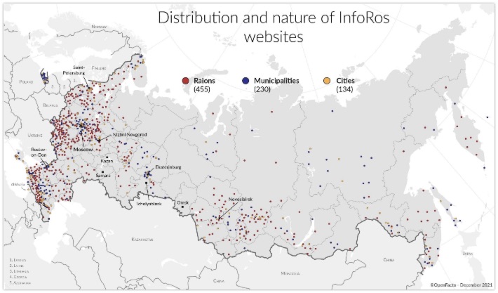 InfoRos websites throughout Russia - Image &copy; by OpenFacto