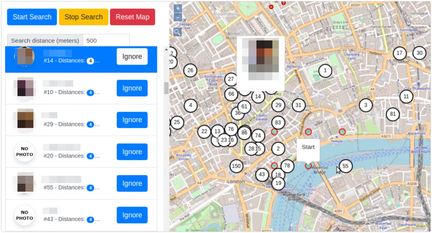 Telegram users, live on a map