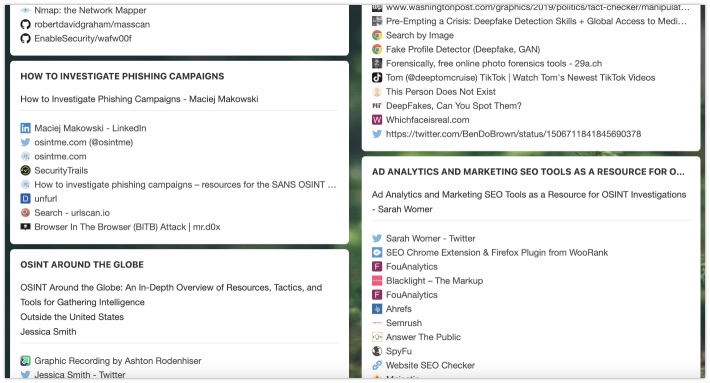 A huge collection of links from the SANS OSINT Summit 2022