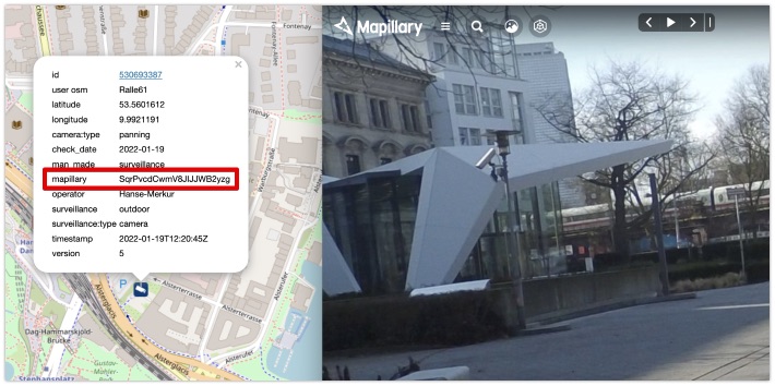 Finding cameras on Mapillary