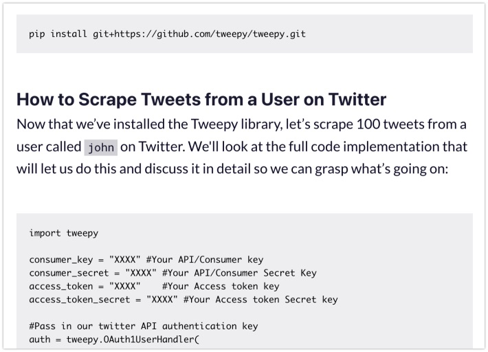 Scraping tweety things with Freecodecamp