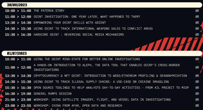 The schedule for leHACK