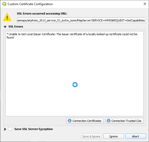 Receiving certificate errors happens in a few cases